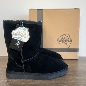 NEW Aus Wooli Women's Short Sheepskin Boot Size 6 #B1106